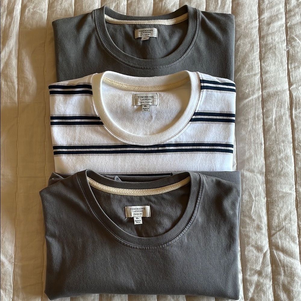Tomorrow’s Laundry Classic Fit & Essential Tee 3-Pack Men’s XL